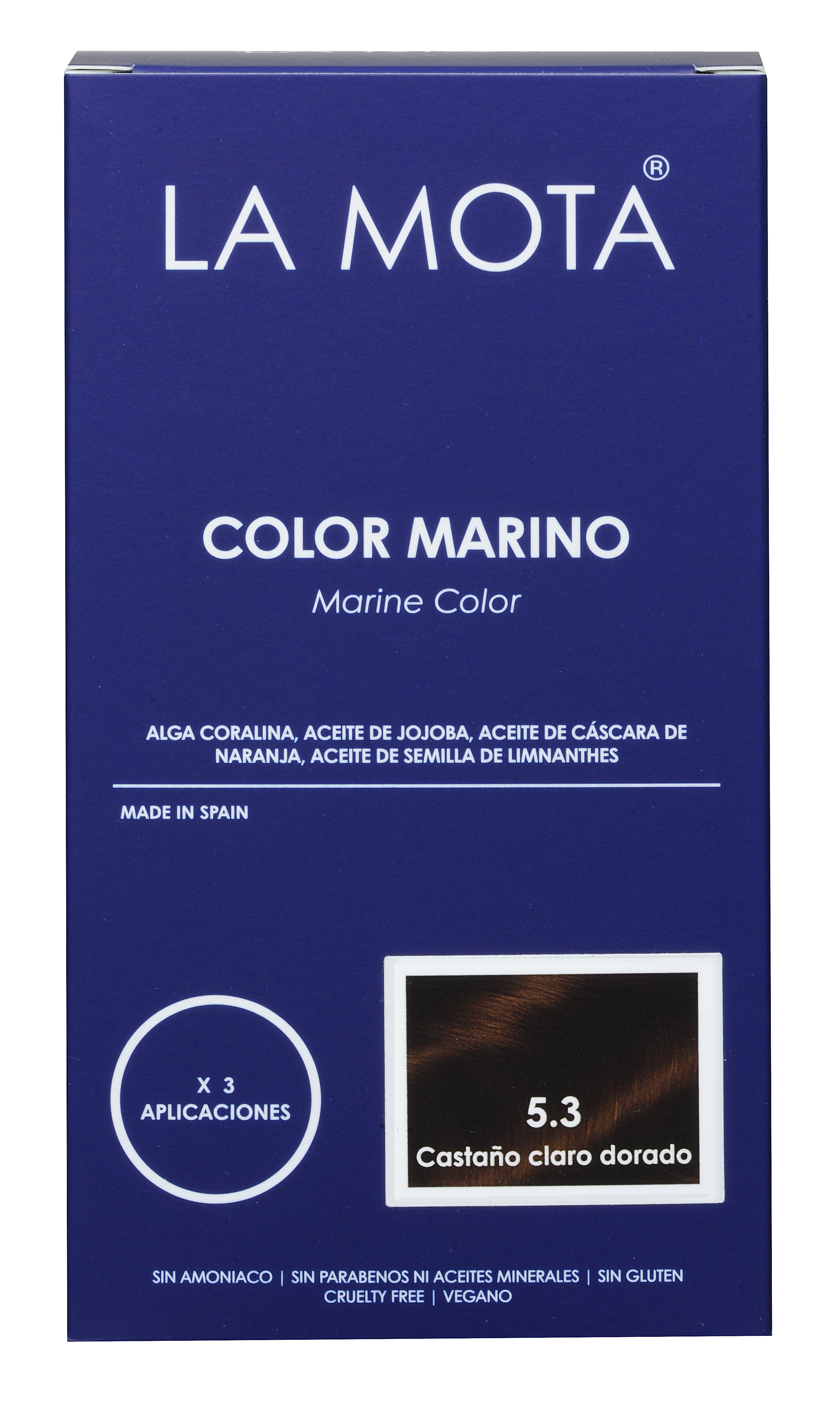 Kit Color Marino 5.3 Castaño claro dorado La Caja Azul LA MOTA