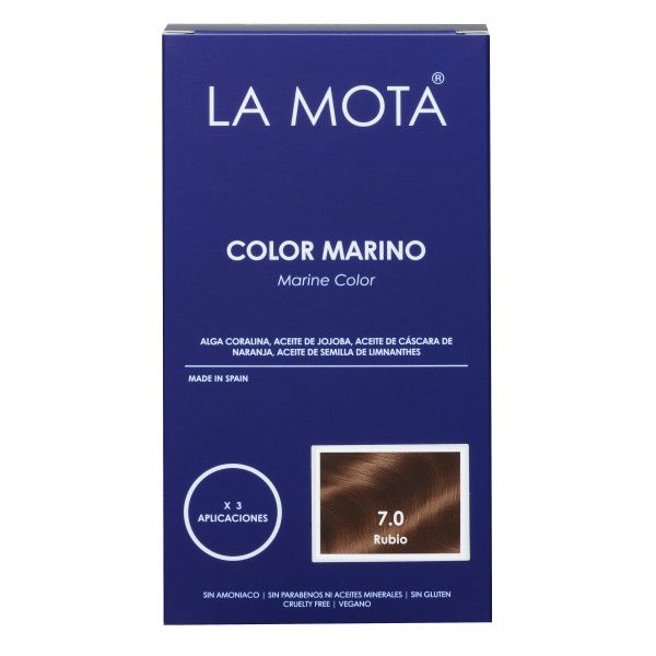 Kit Color Marino 7.0 Rubio La Caja Azul LA MOTA