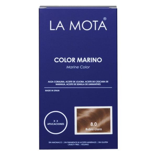 Kit Color Marino 8.0 Rubio claro La Caja Azul LA MOTA