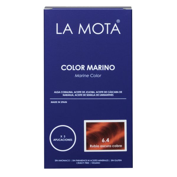 Kit Color Marino 6.4 Rubio oscuro cobre La Caja Azul LA MOTA