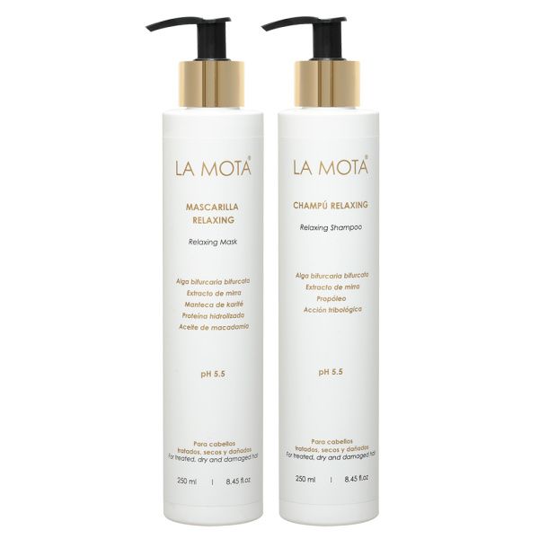 Pack Relaxing de LA MOTA®, rutina capilar para nutrir, reparar y controlar el encrespamiento