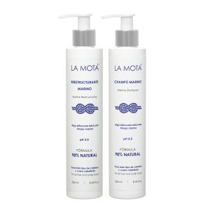 Pack Marino LA MOTA® — Champú Marino y Reestructurante Marino pH 3.0 con alga bifurcaria para cabello dañado