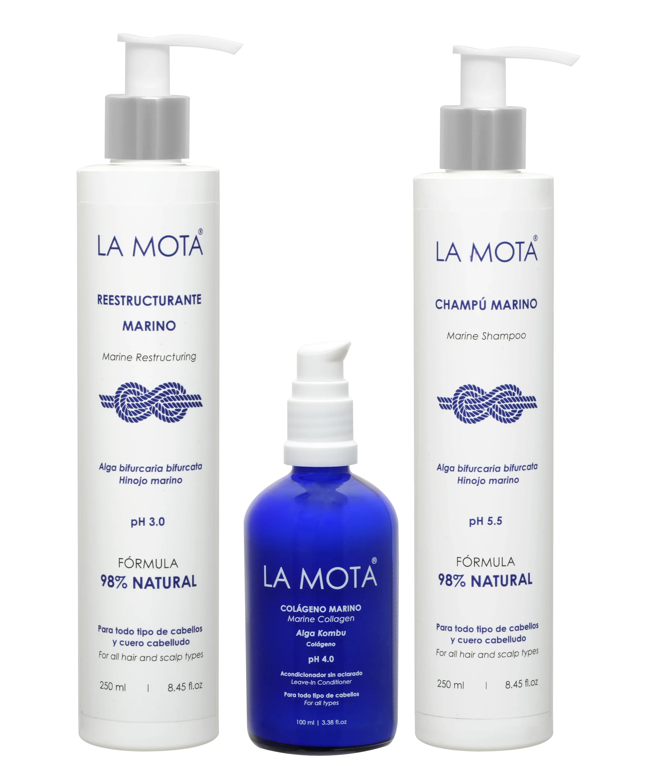 Pack Marino Colágeno LA MOTA® champú reestructurante y colágeno marino